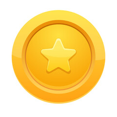 Wall Mural - golden star button
