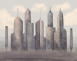 © Marusya Wrobel/Stocksy - Dust gray modern city background
