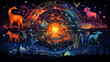 Cosmic Ruminations: A Tapestry of Zodiac Symbols