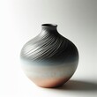 Dark raku ceramic on white background