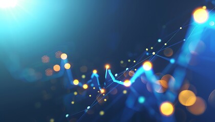 Poster - digital graph of rapid investment growth, Skyrocketing Stocks Dynamic graph showing stocks soaring upwards.