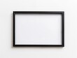 Sleek Black Picture Frame on a White Background