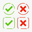 © starlineart - approved and rejected checkmark symbol in collection