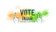 vote india general election banner with light effect