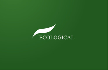 Wall Mural - Eco logo vector green leaf template design