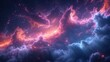 Abstract cosmic texture with vibrant blue and purple hues - Generative AI