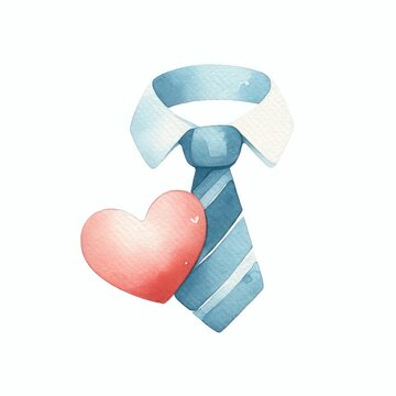 Father's Day banners and flags. watercolor illustration, Perfect for nursery art, Happy Father's Day card, poster, white background.