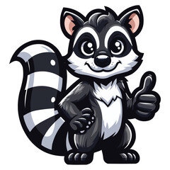 African Civet mascot vector illustration on white background