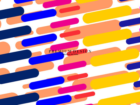 Background for the composition of colorful minimalist line art shapes with a modern concept.