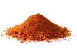 A pile of chili Powder on a white background