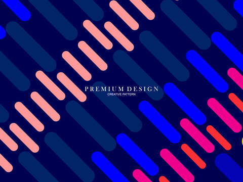 Background for the composition of colorful minimalist line art shapes with a modern concept.