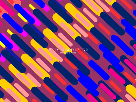 Background for the composition of colorful minimalist line art shapes with a modern concept.