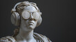 Ancient female marble greek sculpture, generative ai