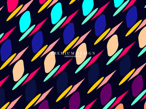 Background for the composition of colorful minimalist line art shapes with a modern concept.