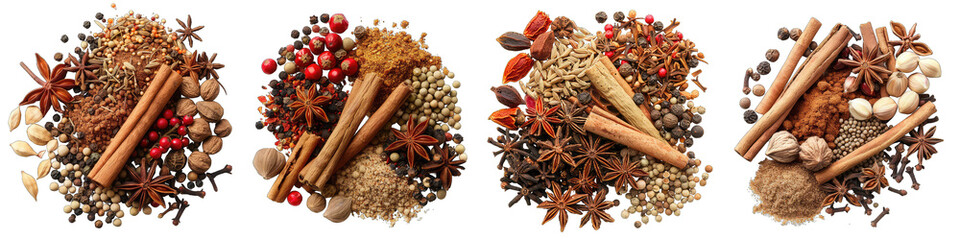 Poster - Mixed spice  Hyperrealistic Highly Detailed Isolated On Transparent Background Png File