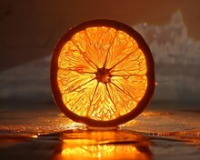 An Oranges Silhouette Refined Through A Prism