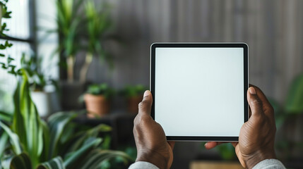 Mockup With Two Hands Holding ipad Device