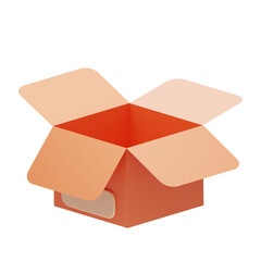 Poster - 3D Open Box Unveil the Contents. 3d illustration, 3d element, 3d rendering. 3d visualization isolated on a transparent background