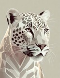 Fototapeta  - simple drawing of a leopard