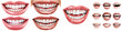 © Wander Taste - Smiling female mouth with shiny healthy white teeth  Hyperrealistic Highly Detailed Isolated On Transparent Background Png File