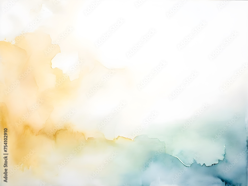 watercolor-stain-framing-the-canvas-light-and-ethereal-hues-bleeding ...