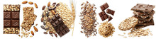 wholegrain with rolled oats and chocolate  Hyperrealistic Highly Detailed Isolated On Transparent Background Png File