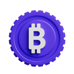 Poster - 3D Bitcoin The Rise of the Virtual Coin. 3d illustration, 3d element, 3d rendering. 3d visualization isolated on a transparent background