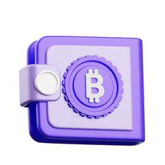 Poster - 3D Crypto Wallet Secure in the Ether. 3d illustration, 3d element, 3d rendering. 3d visualization isolated on a transparent background