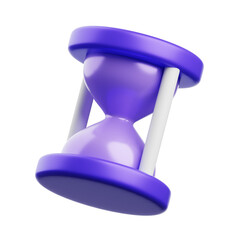 Poster - 3D Hourglass Time's Embrace. 3d illustration, 3d element, 3d rendering. 3d visualization isolated on a transparent background