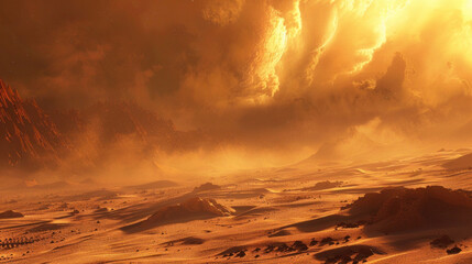 Canvas Print - fire in the desert