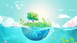 Happy world water day background. Graphic illustration for world water day 