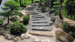 stone steps in a garden