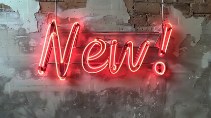 Aufkleber - new pink glowing neon sign