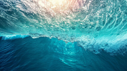 A transparent and crystal-clear surface of the sea water captures the essence of purity and natural beauty.