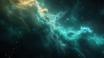Wall Mural - Space background with nebula and stars