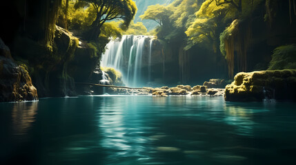 Beautiful waterfall in the forest