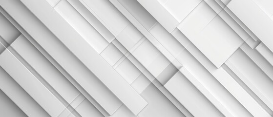 Poster - Modern Abstract White Geometric Background Design