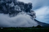 Fototapeta Panele - smoke in the volcano