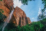 Fototapeta Panele - waterfall in the canyon