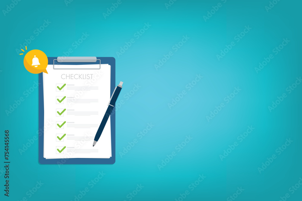 Checklist. Check list document, paper check list and to do list with ...