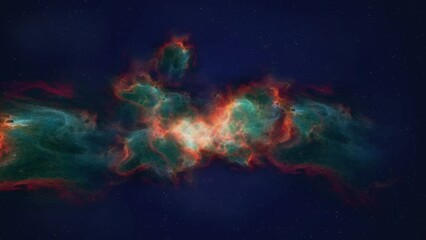 Wall Mural - Nebula Colourful Travel and Star Camera Flying to Deep Space. 3D rendering. 