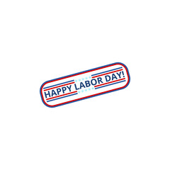 Wall Mural - Happy Labor day USA icon isolated on transparent background