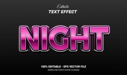 Wall Mural - black pink editable text effect