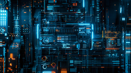 Poster - dark user interface screen displaying analytics and data