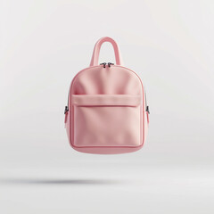 Pastel blank mock up backpack floating in the air  , product mockup.