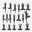 © AinStory - flat design yoga silhouette collection