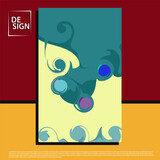 Fototapeta Dinusie - Fluid colorful abstract poster, suitable for use as a complement to graphic design