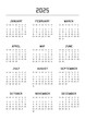 Calendar for 2025 year