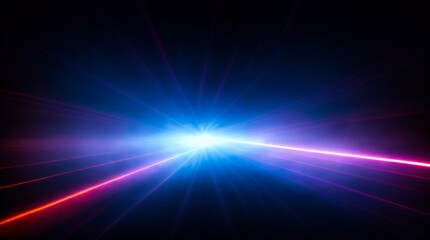 Wall Mural - dynamic beams of light radiate outward from the heart in the energetic dark