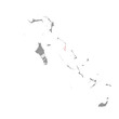 South Eleuthera map, administrative division of Bahamas. Vector illustration.